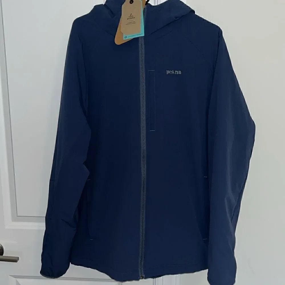New $220 Dark Sky Blue PrAna Insulo Hooded Hoodie Zipper Parka Coat Jacket Men’s